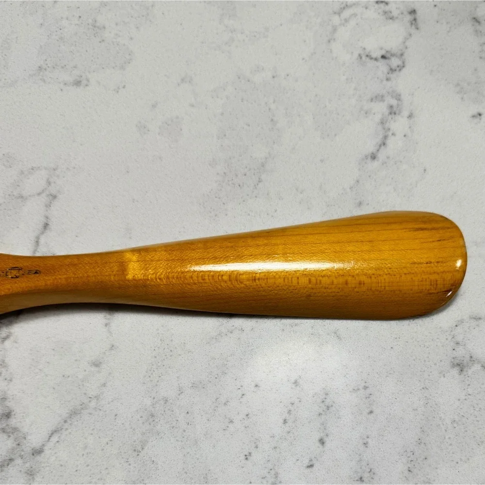 Vintage Wooden Clothing Brush and Shoe Horn Natural Bristle‎ Excellent Condition